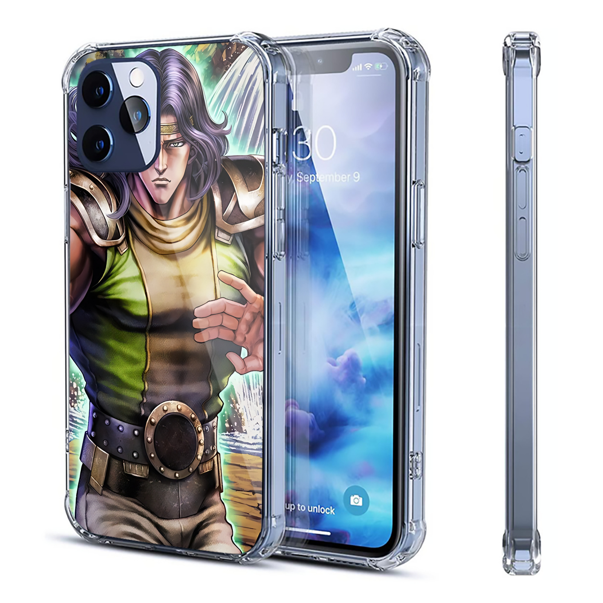（画像用） 北斗の拳 Fist of the North Star 【iPhone 12シリーズ対応】透明スマホケース（クリアソフトケース）